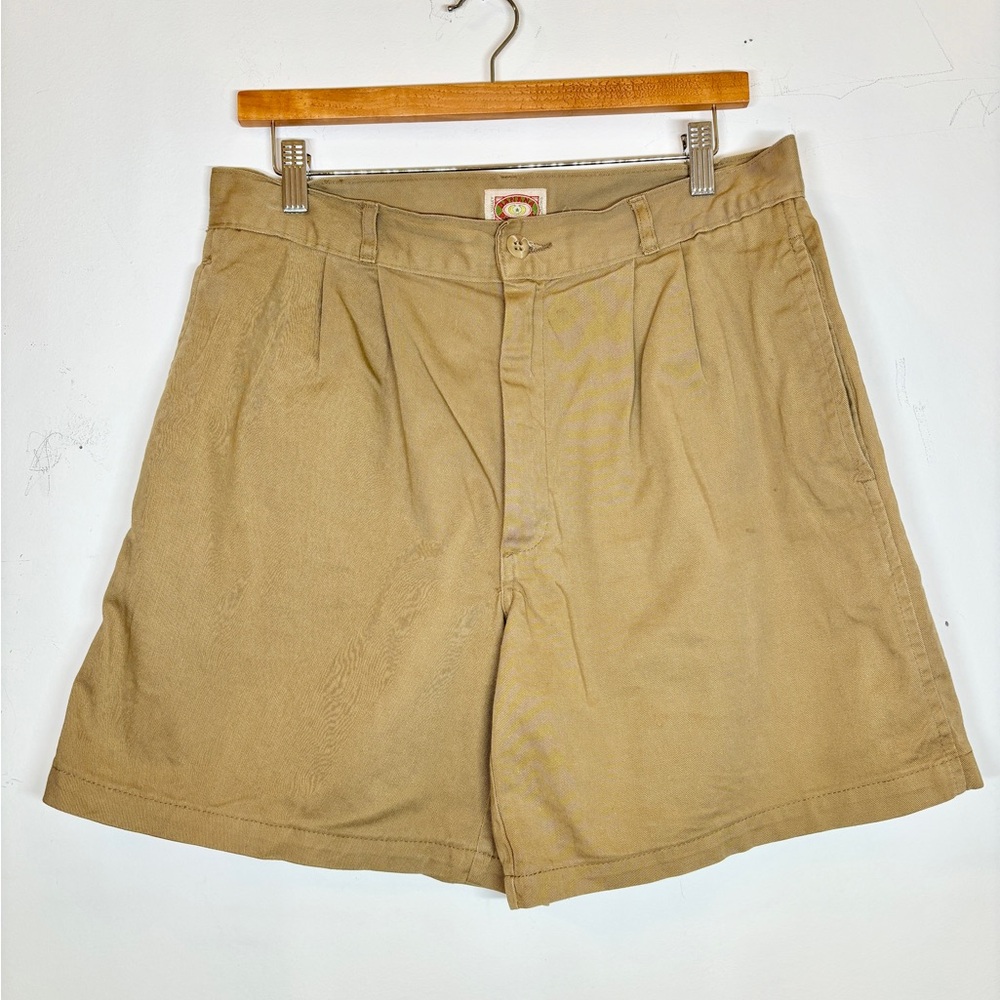 Vintage Banana Republic Men's Tan Flat Front Shorts